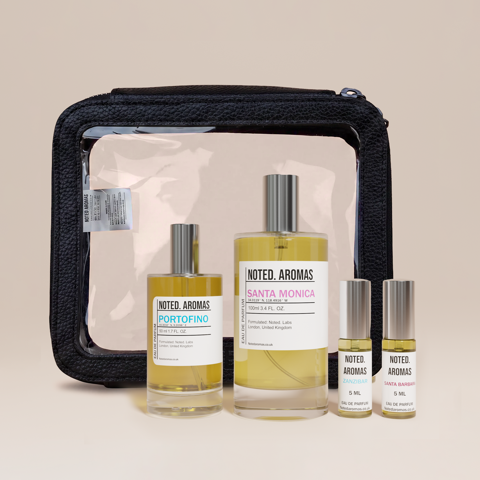 Exclusive LIMITED EDITION Travel Set with Noted. Cosmetic Bag