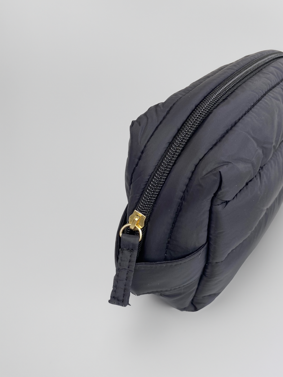 Black Plush Cosmetic Bag